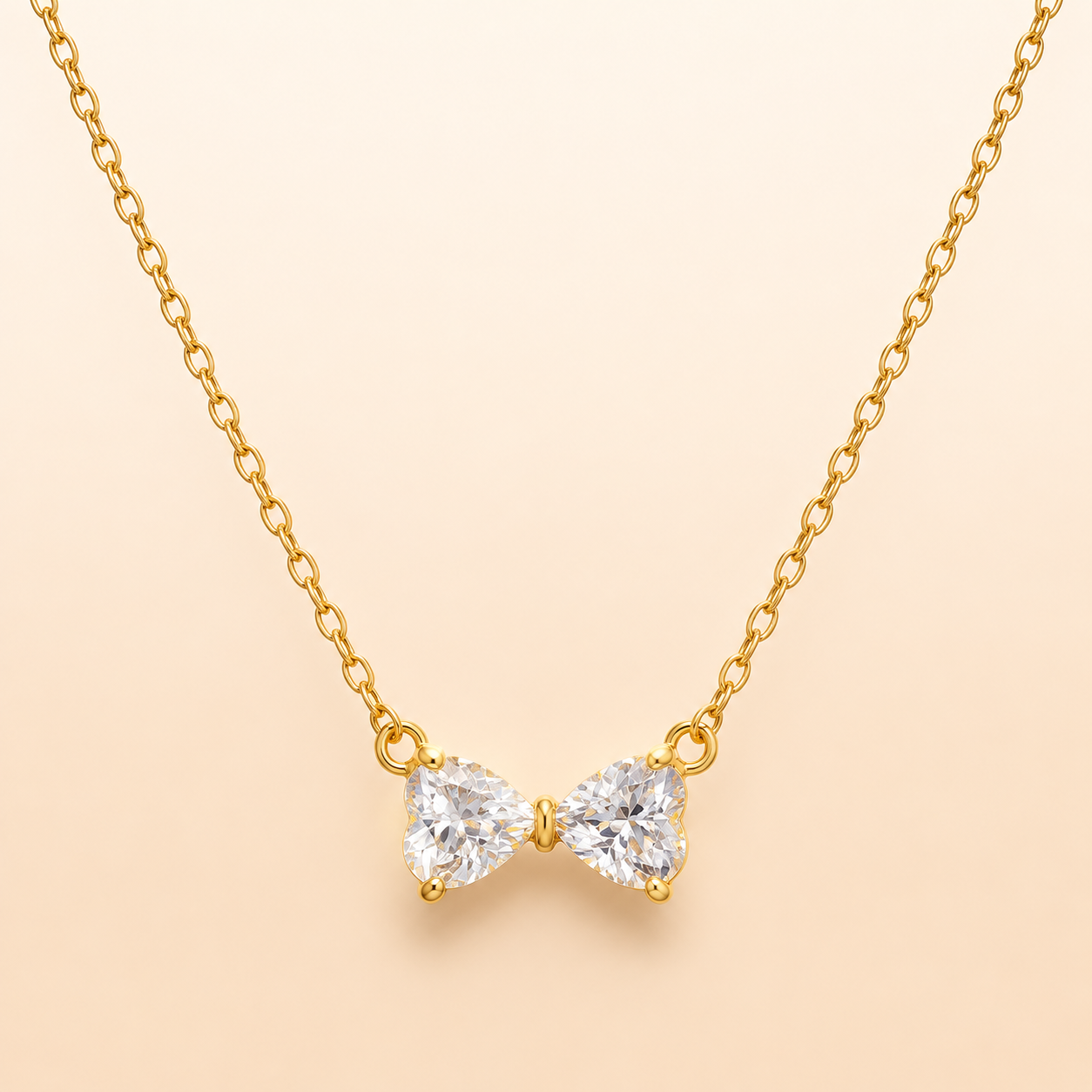 Cute bow minimal Necklace