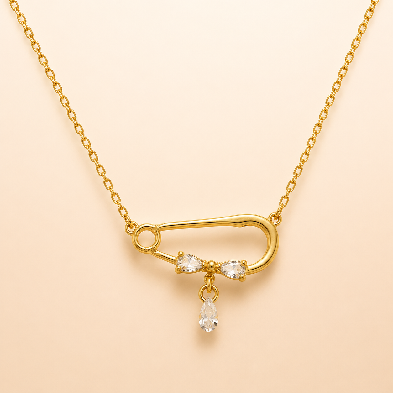 Hanging bow Necklace