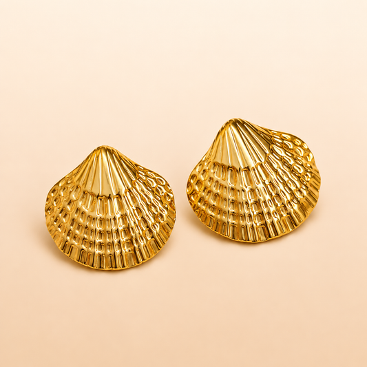 Gold Shell Earrings